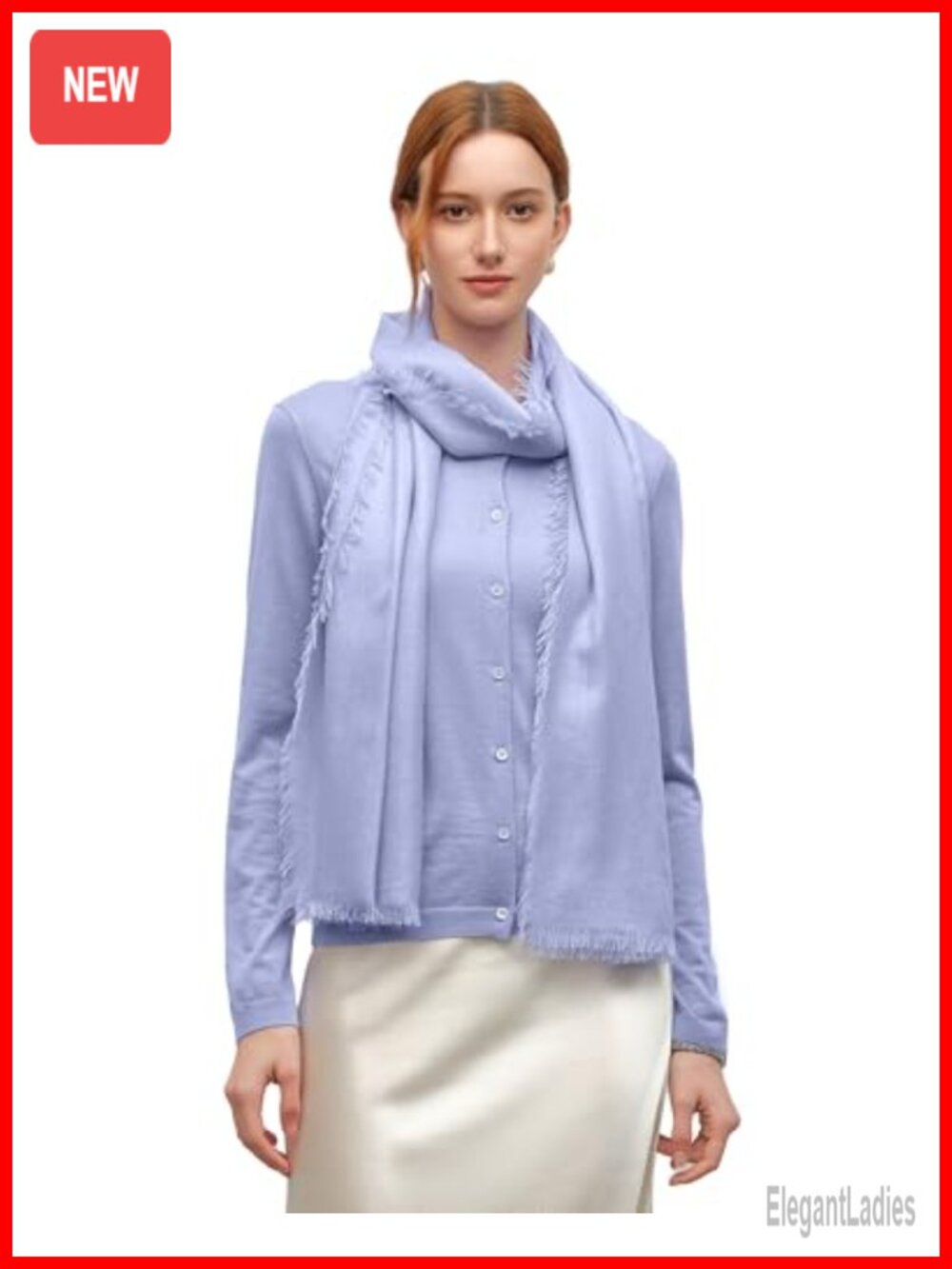Cashmere Silk Fine Knit Shawl Wrap Scarf Lightweight